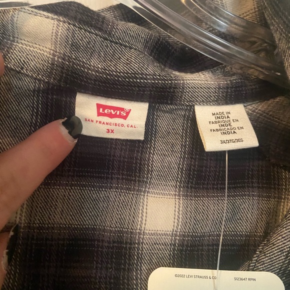 Nwt Levi’s HARRISON RAGLAN PLAID SHIRT (PLUS SIZE) 3xl - Picture 4 of 14
